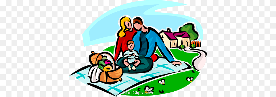 Family Picnic Clipart Group With Items, Book, Comics, Publication, Tool Free Png
