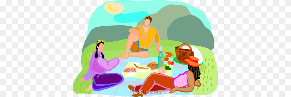 Family Picnic Royalty Vector Clip Art Illustration Family On Picnic Clipart, Adult, Person, Man, Male Png