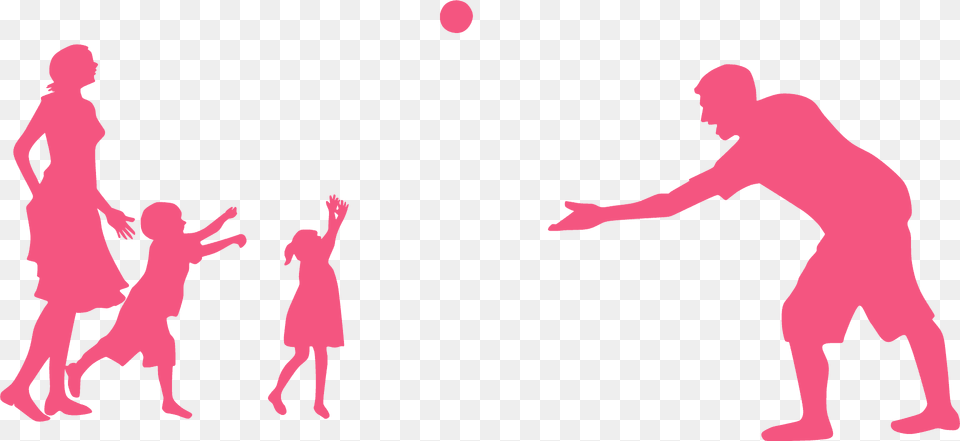 Family Playing Ball Silhouette, Person, Baby, Juggling, Art Free Png