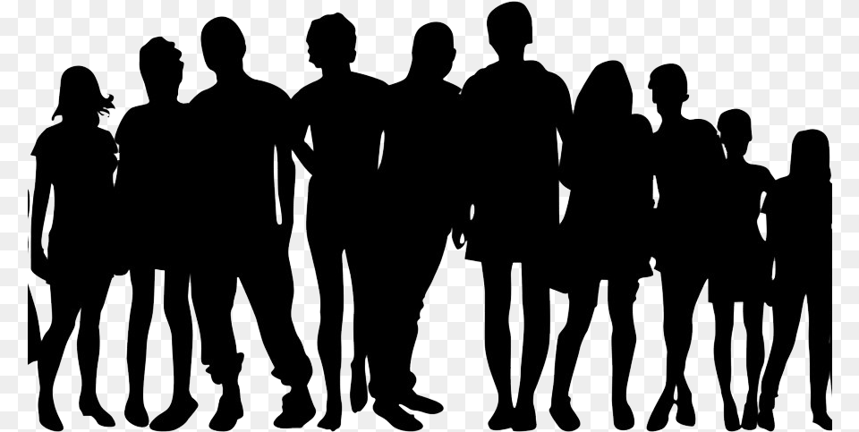 Family Reunion Silhouette Transparent Background Silhouette Family And Friends, Person, People, Adult, Man Free Png