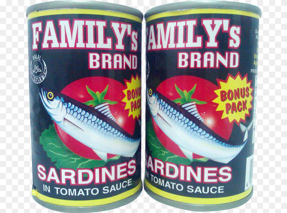 Family Sardines Bonus 155g Family39s Brand Sardines Design, Tin, Can, Aluminium, Canned Goods Free Transparent Png