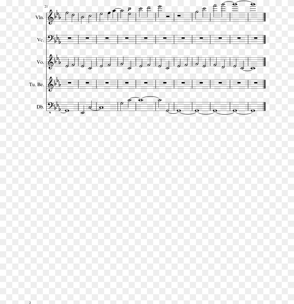 Family Sheet Music Composed By Austin Wintory 2 Of Music, Gray Png Image