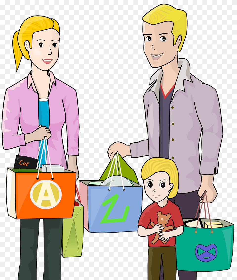 Family Shopping Clipart, Person, Baby, Boy, Child Free Transparent Png