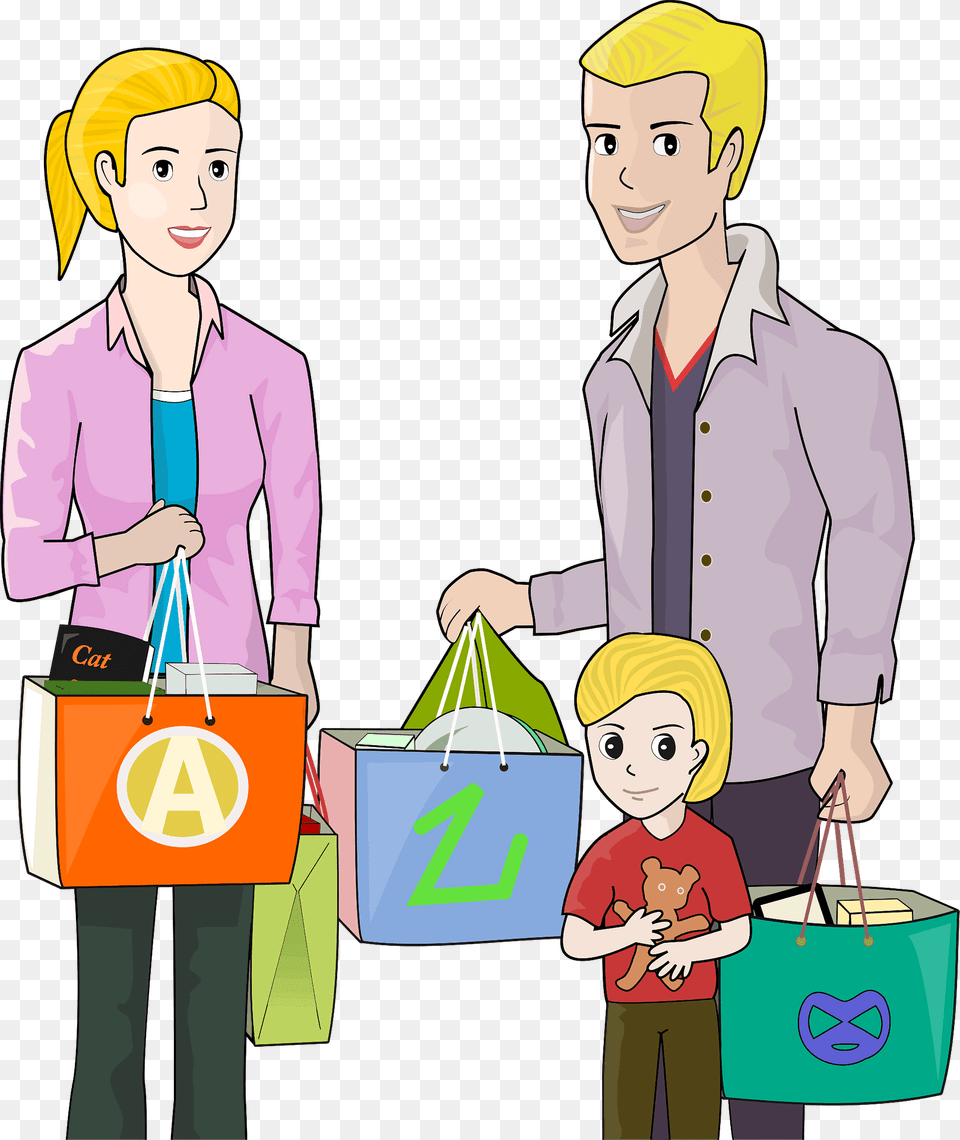 Family Shopping Clipart, Person, Baby, Woman, Female Free Png