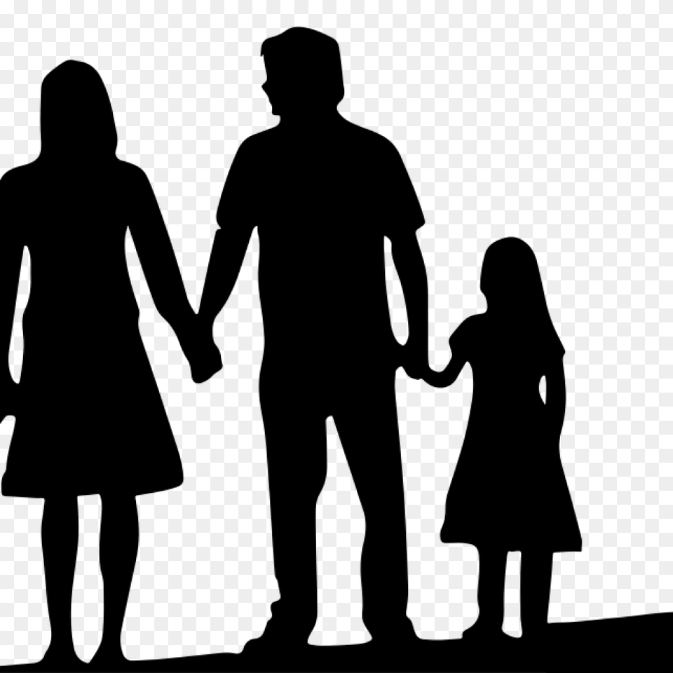 Family Silhouette Clip Art Clipart, Gray Free Png Download