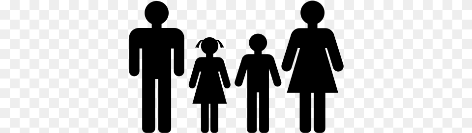 Family Silhouette Infographic On Hair Loss, Gray Png