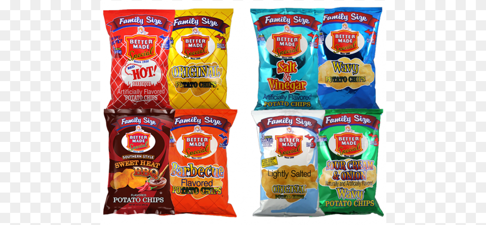 Family Size 4 Pack Better Made Special Chips Family Size 4 Pack, Food, Snack, Ketchup Free Png Download