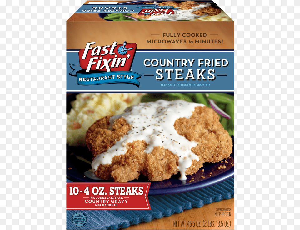 Family Size Country Fried Steak With Gravy Fast Fixin Country Fried Steak, Food, Fried Chicken, Nuggets Free Png