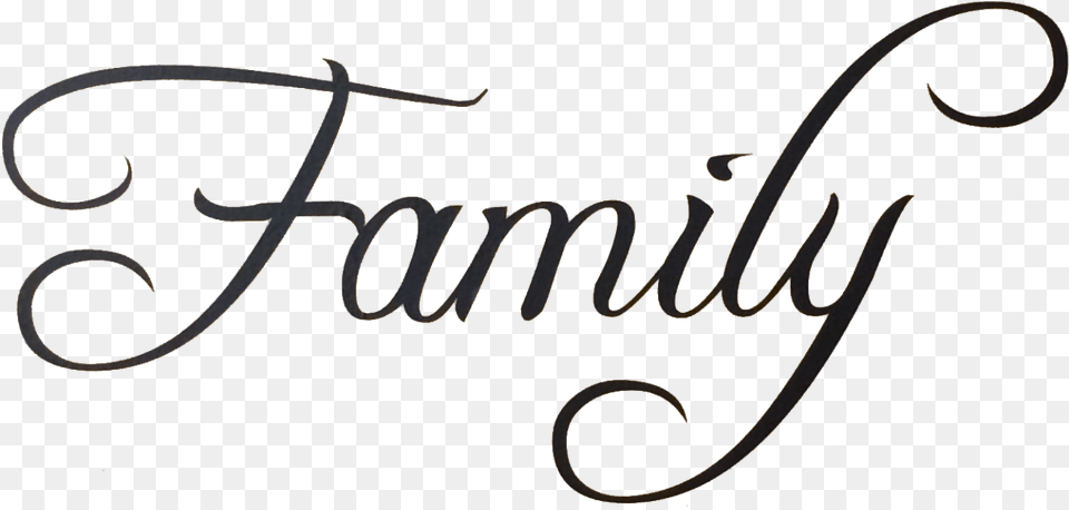 Family Svg Calligraphy Family Text, Handwriting Free Png Download