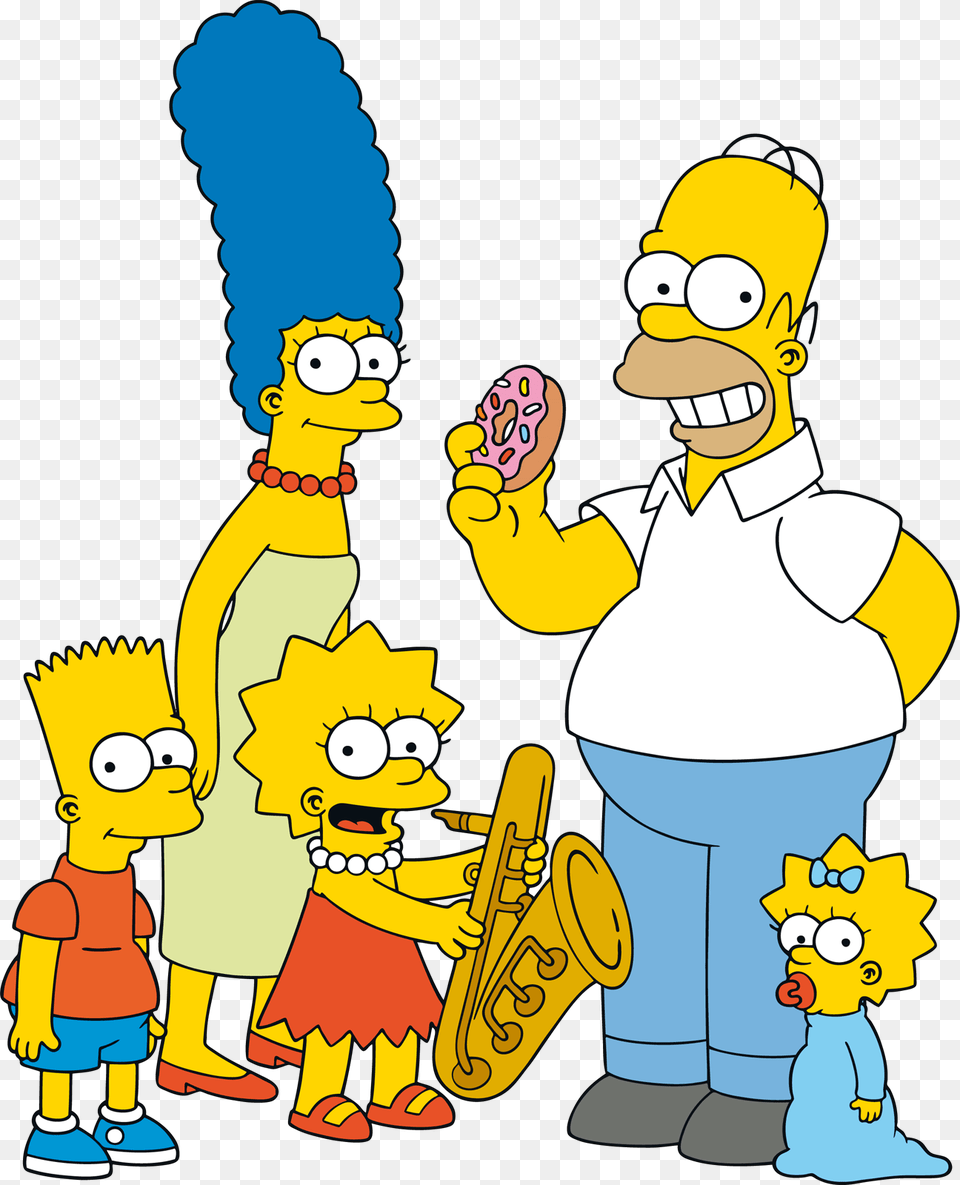 Family The Simpsons Transparent, Cartoon, Baby, Person, Face Png