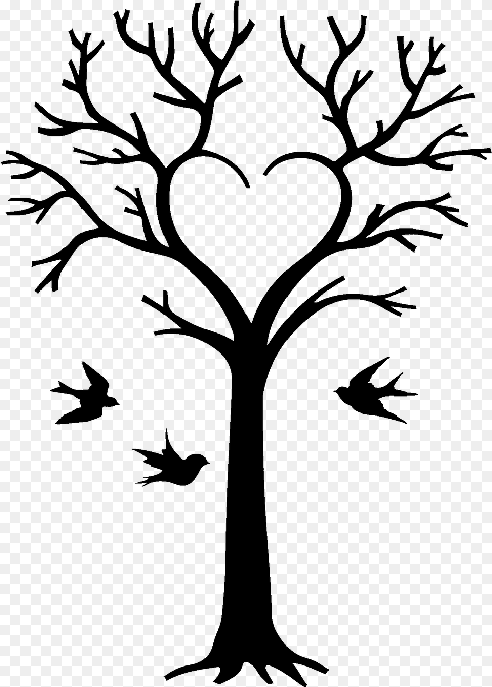 Family Tree Clip Art Family Tree With Roots Clipart, Gray Free Png Download