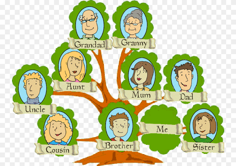 Family Tree Clipart, Book, Comics, Publication, Baby Free Transparent Png