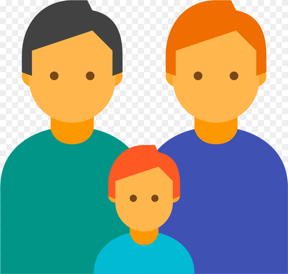 Family Two Men Icon Family Flat Icon, Clothing, People, Person, T-shirt Free Png Download