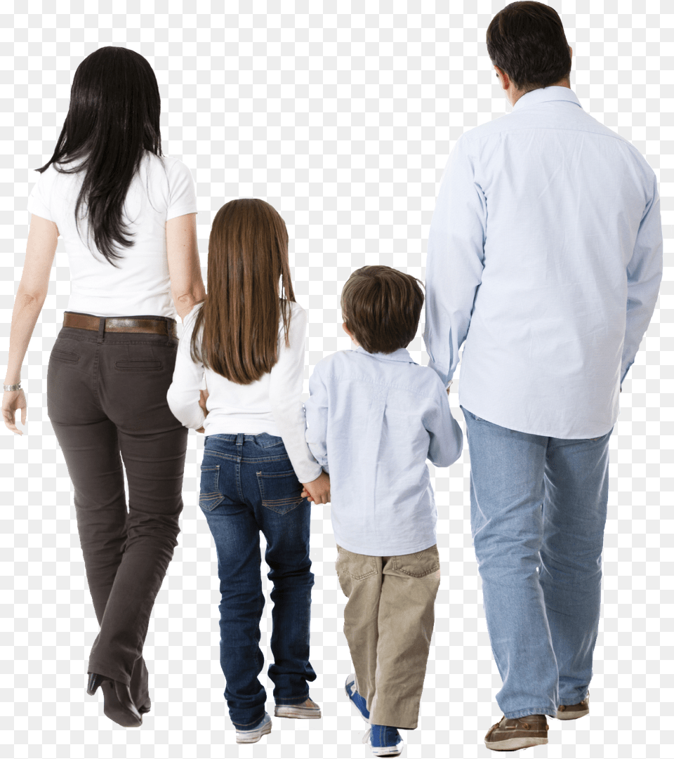 Family Walking Away, Long Sleeve, Person, People, Pants Png