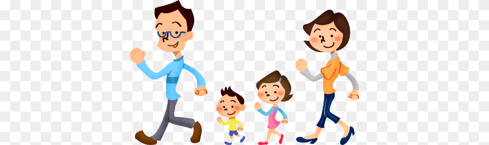 Family Walking Clipart Illustrations, Baby, Person, Face, Head Free Transparent Png