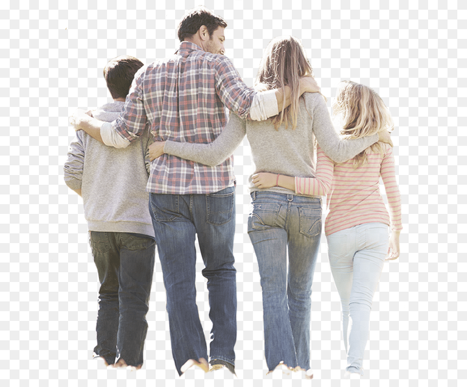 Family Walking Final, Clothing, Pants, Jeans, Adult Free Png Download