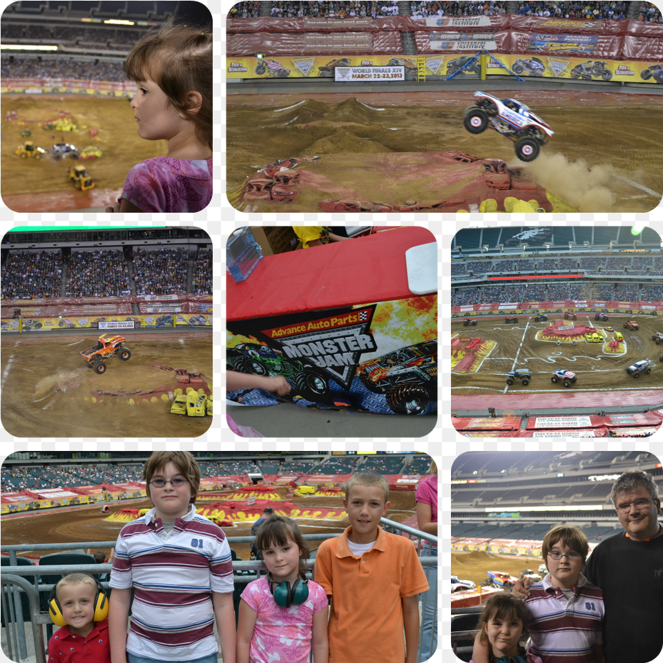 Family Watching Monster Trucks Collage, Art, Female, Child, Girl Free Transparent Png