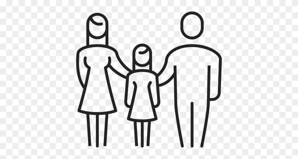 Family With Girl Child Stroke, Body Part, Hand, Person, Art Free Transparent Png