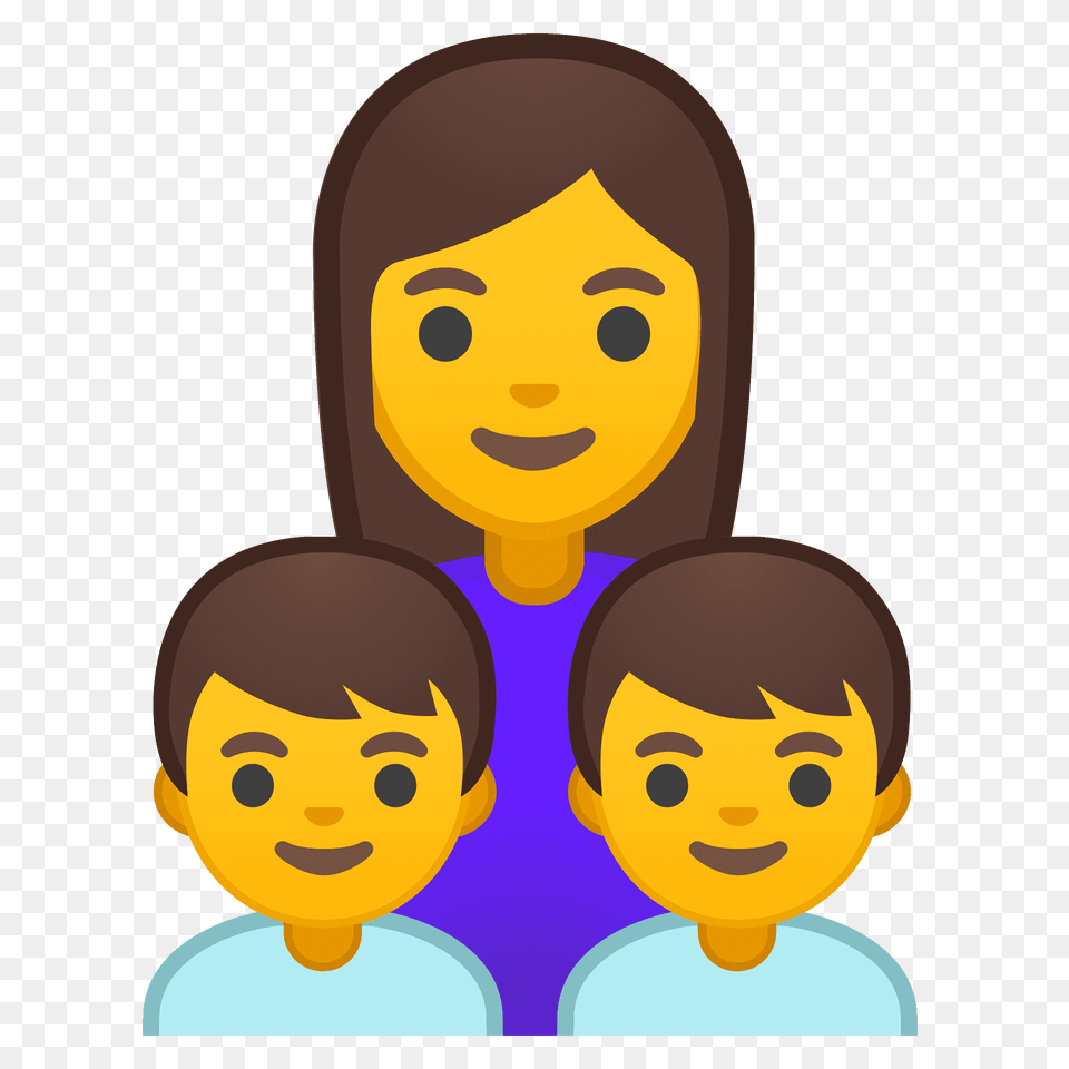 Family Woman Boy Boy Emoji Clipart, Face, Head, Person, Photography Png Image