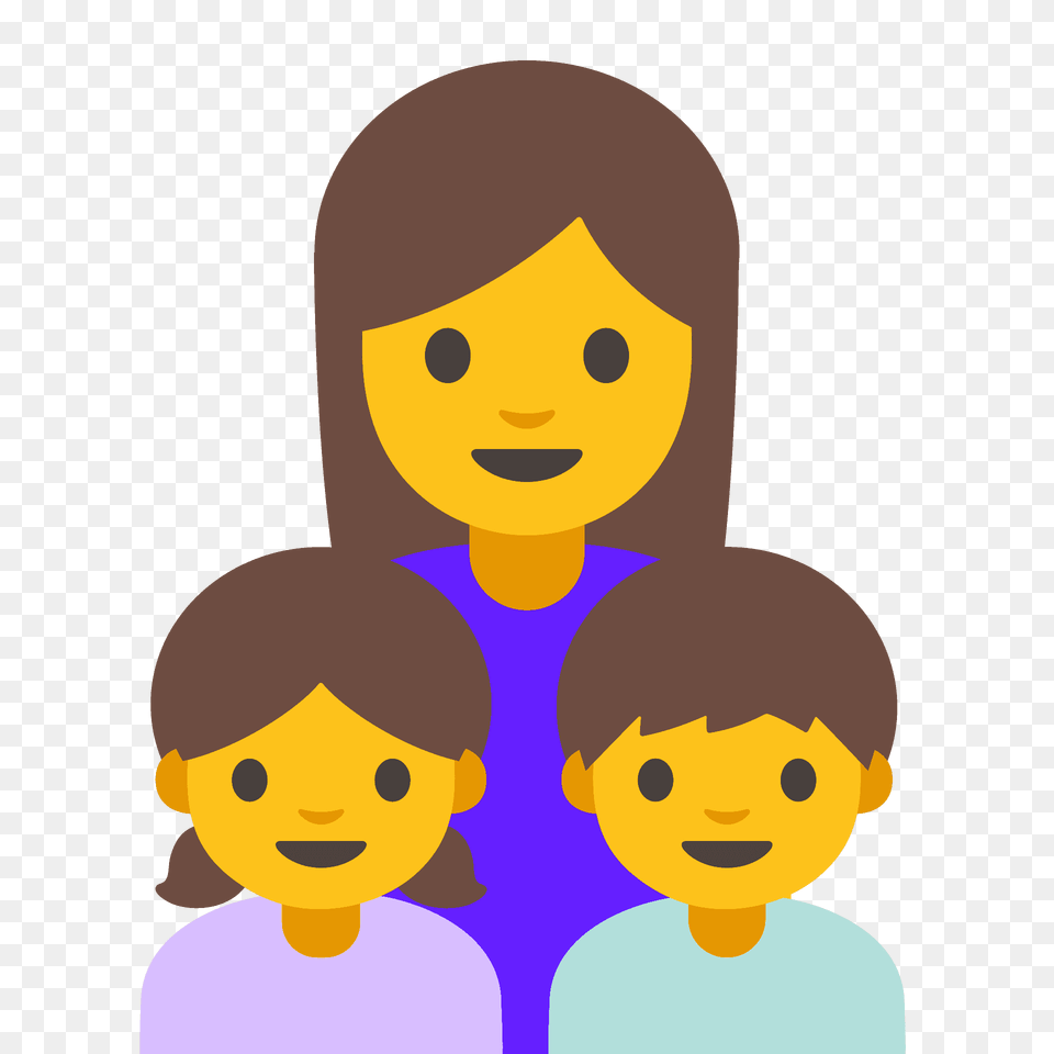 Family Woman Girl Boy Emoji Clipart, Baby, Person, Face, Head Free Png Download