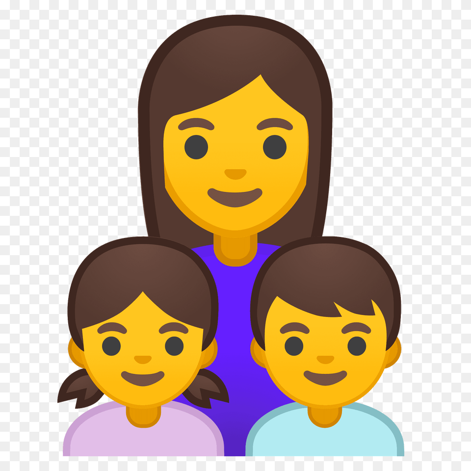 Family Woman Girl Boy Emoji Clipart, Face, Head, Person, Photography Free Png