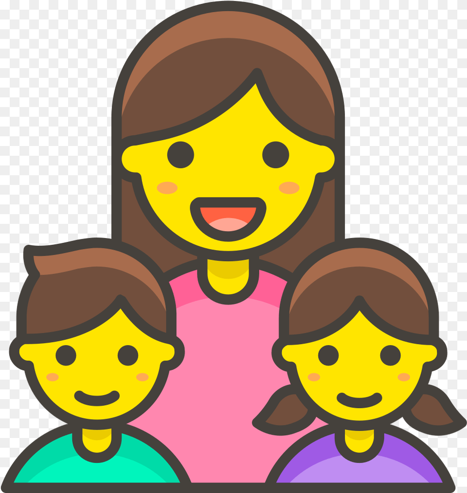 Family Woman Girl Boy Family Of 4 1 Girl 1 Boy, Face, Head, Person, Baby Free Png