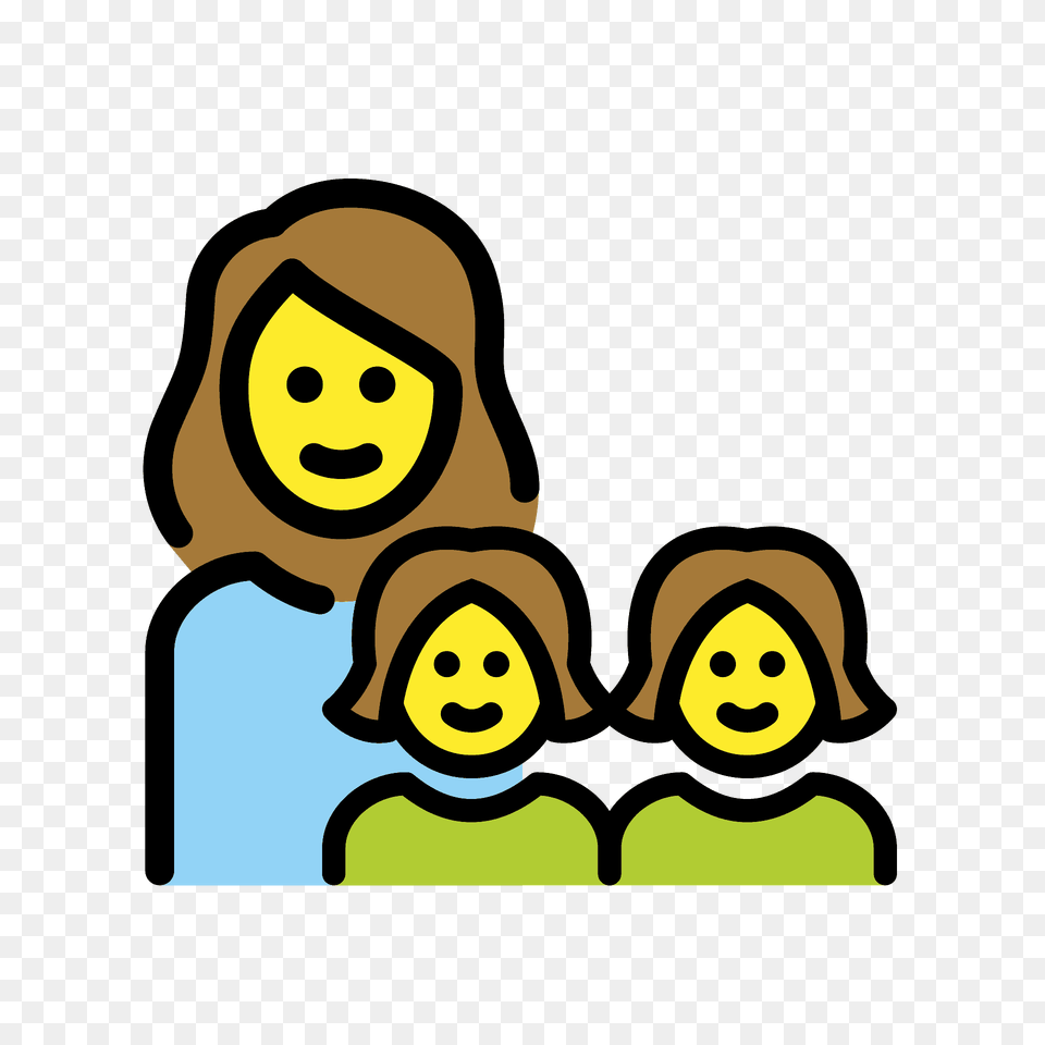 Family Woman Girl Girl Emoji Clipart, Face, Head, Person, Baby Free Png