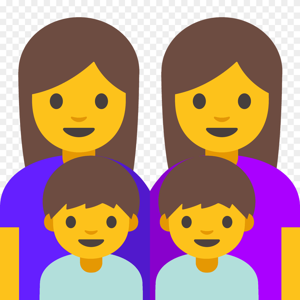 Family Woman Woman Boy Boy Emoji Clipart, Face, Head, Person, Baby Png