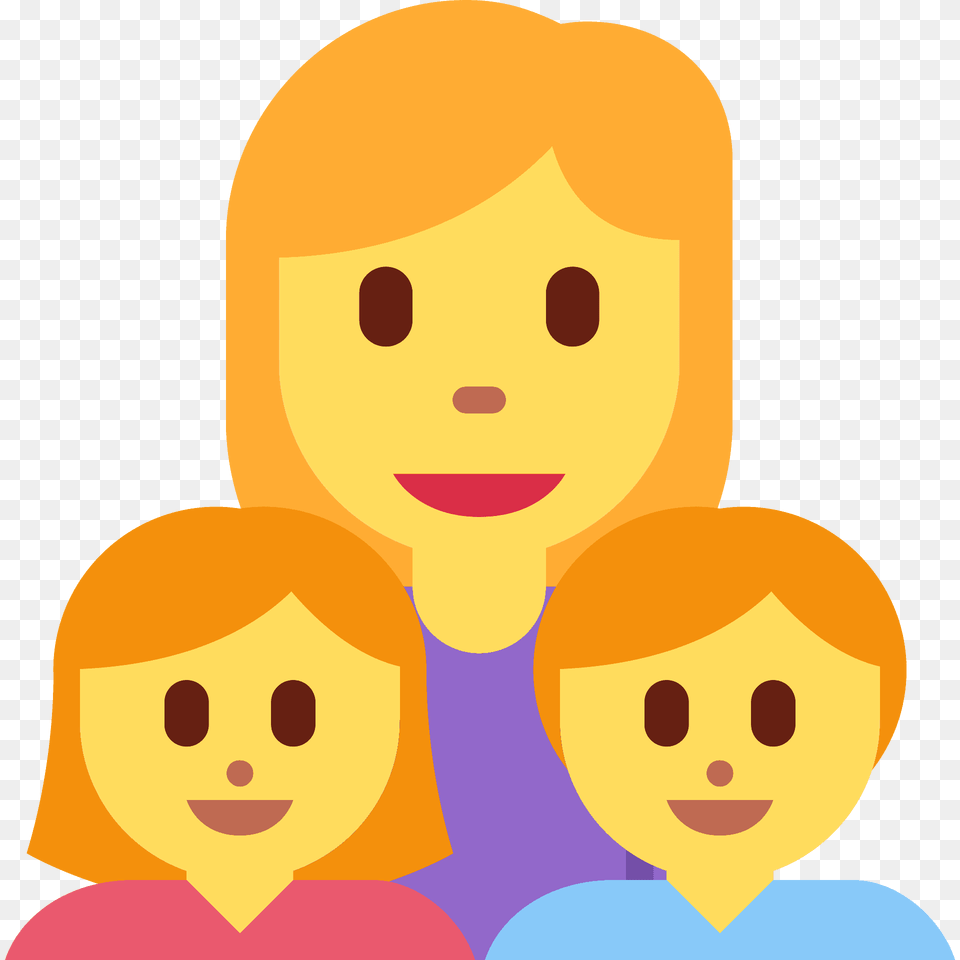 Family Woman Woman Girl Boy Emoji Clipart, Face, Head, Person, Photography Png Image