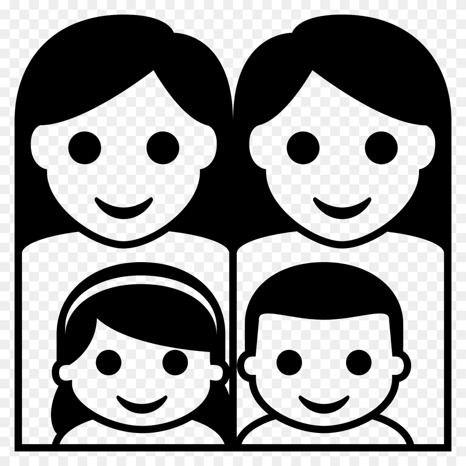 Family Woman Woman Girl Boy Emoji Clipart, Face, Head, Person, Nature Free Png Download