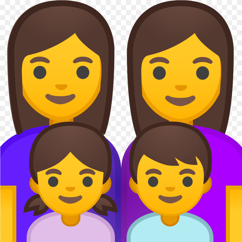 Family Woman Woman Girl Boy Icon Girl Boy Man Woman, Face, Head, Person, Baby Png Image