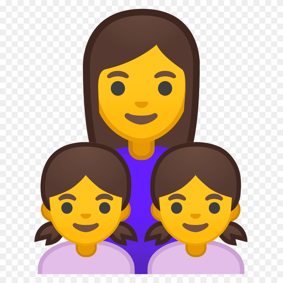 Family Woman Woman Girl Emoji Clipart, Face, Head, Person, Photography Png Image