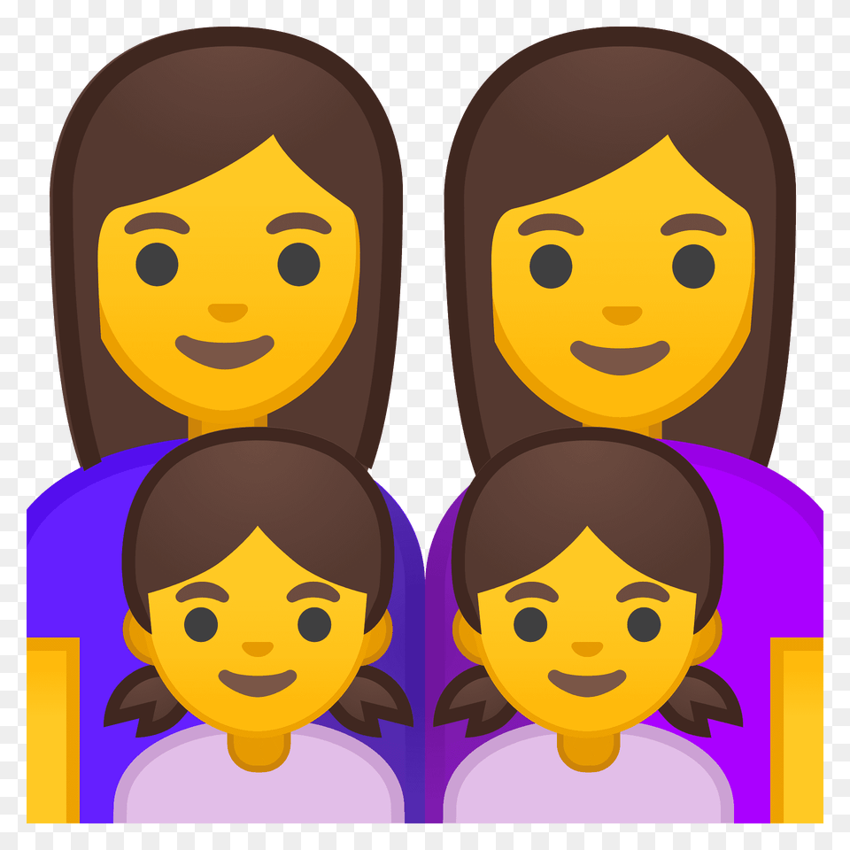 Family Woman Woman Girl Girl Emoji Clipart, Face, Head, Person, Photography Free Png Download
