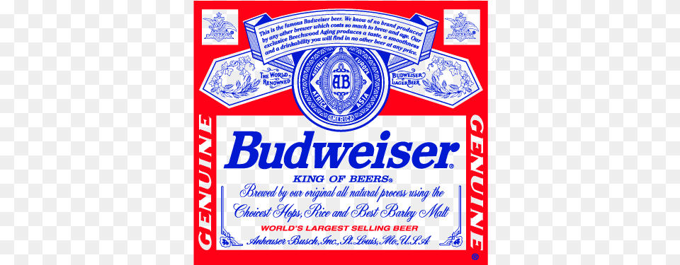 Famous Budweiser Beer Quote, Advertisement, Poster, Logo, Text Free Png
