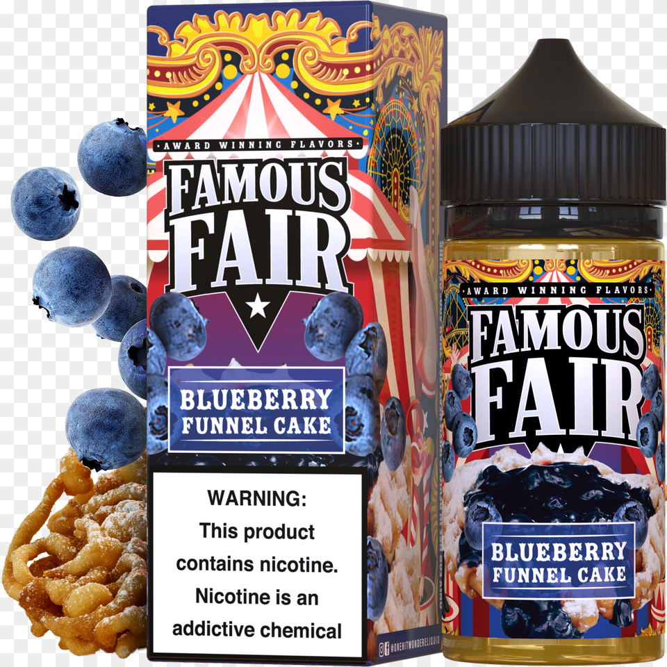 Famous Fair Blueberry Funnel Cake, Berry, Food, Fruit, Plant Free Png