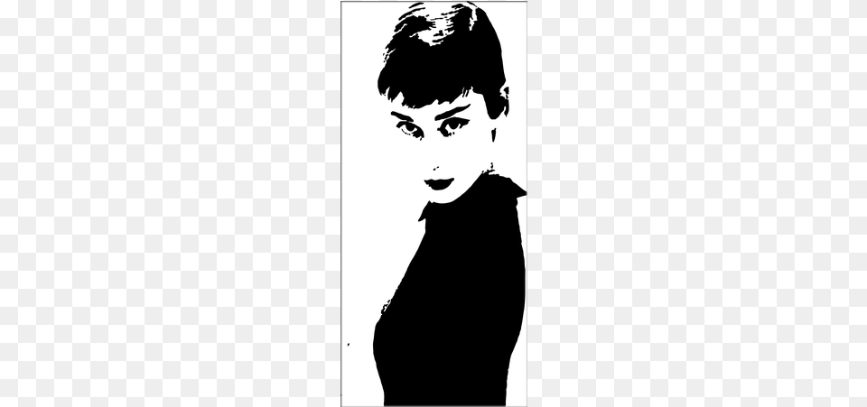 Famous Silhouette Audrey Hepburn, Stencil, Adult, Male, Man Png