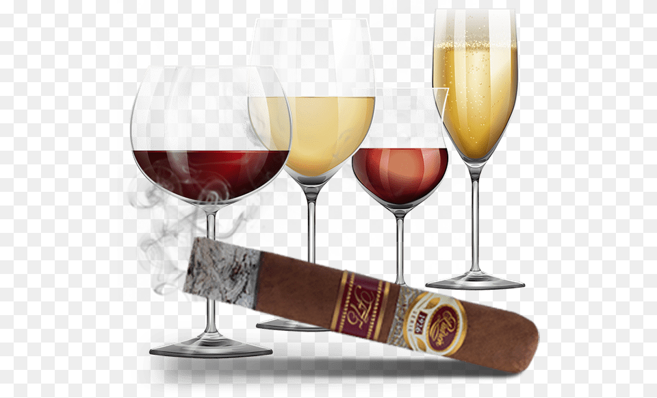 Famous Smoke Shop Wine And Cigar, Alcohol, Beverage, Glass, Liquor Png Image