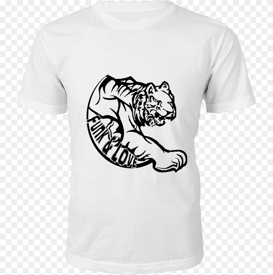 Fampl Tiger Icon T Shirt Blessed By The Best And His Name, Clothing, T-shirt, Animal, Mammal Free Png Download