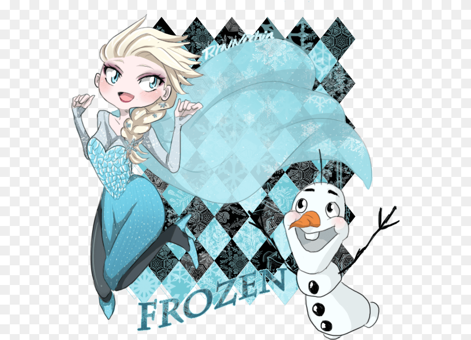 Fan Art Frozen Elsa And Olaf By Rinnichin Frozen Fanart Elsa And Olaf, Book, Comics, Publication, Graphics Free Transparent Png