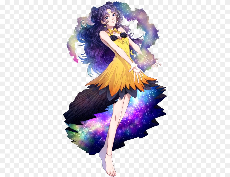 Fan Art Sailor Moon Luna Human, Adult, Female, Person, Woman Png