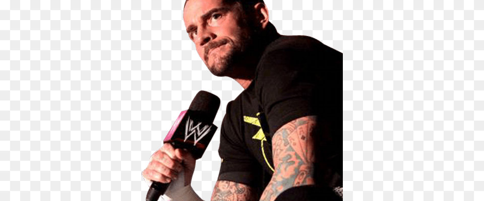 Fan Of Cm Punk Wwe Home Video, Tattoo, Skin, Electrical Device, Person Png