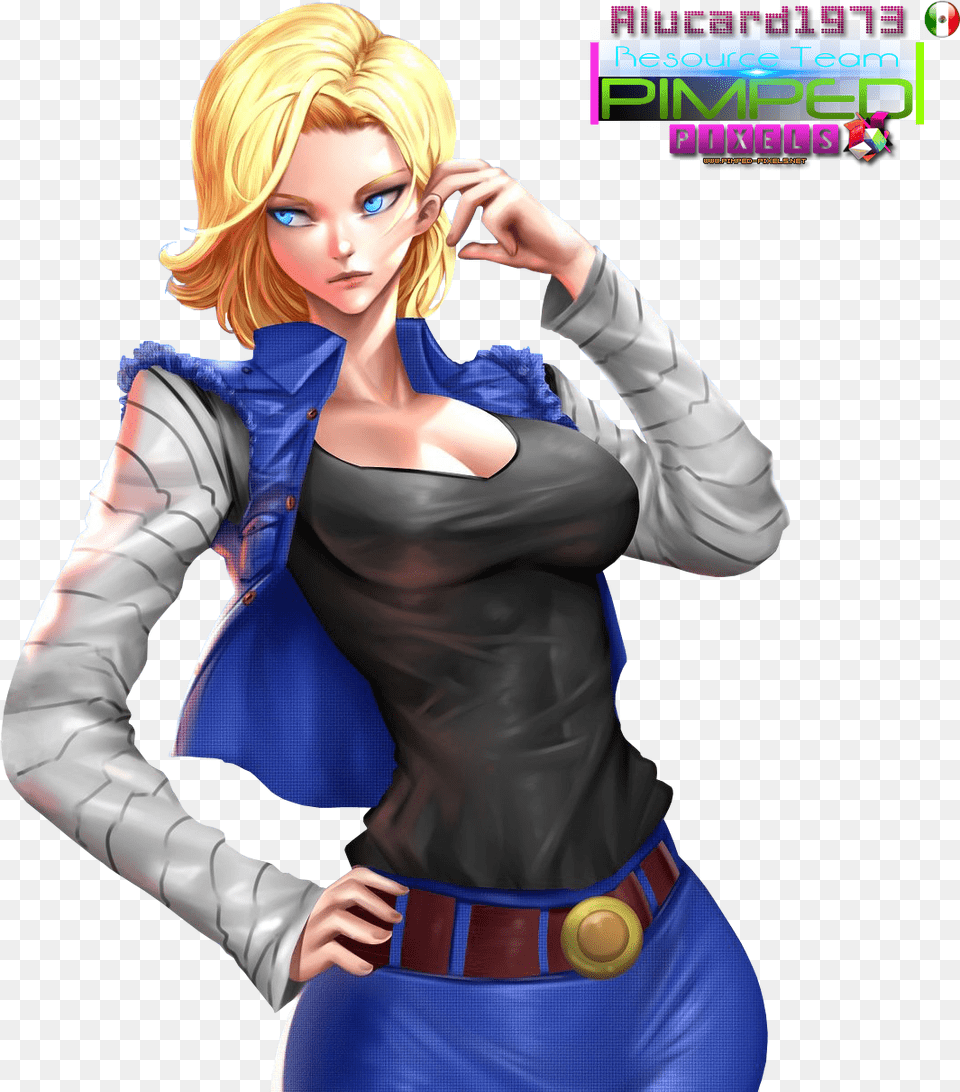 Fanart Android 18 Androide 18 Fan Art, Adult, Publication, Person, Female Png Image