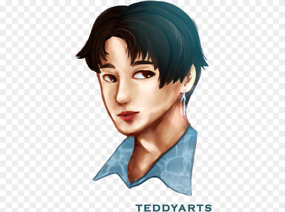 Fanart Bts Jeon Jungkook By Teddylemon On Drawing, Adult, Publication, Person, Female Free Png