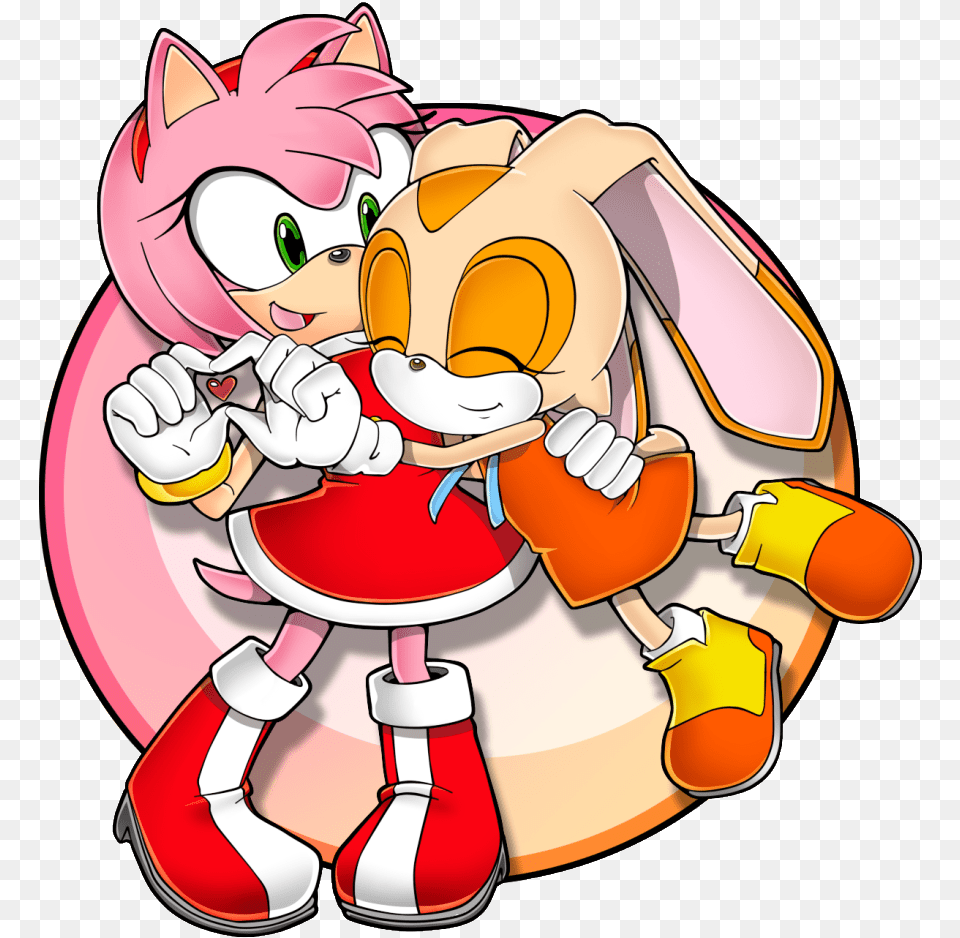 Fanart Cream The Rabbit And Sega Cream The Rabbit And Amy Rose, Book, Comics, Publication, Dynamite Png Image