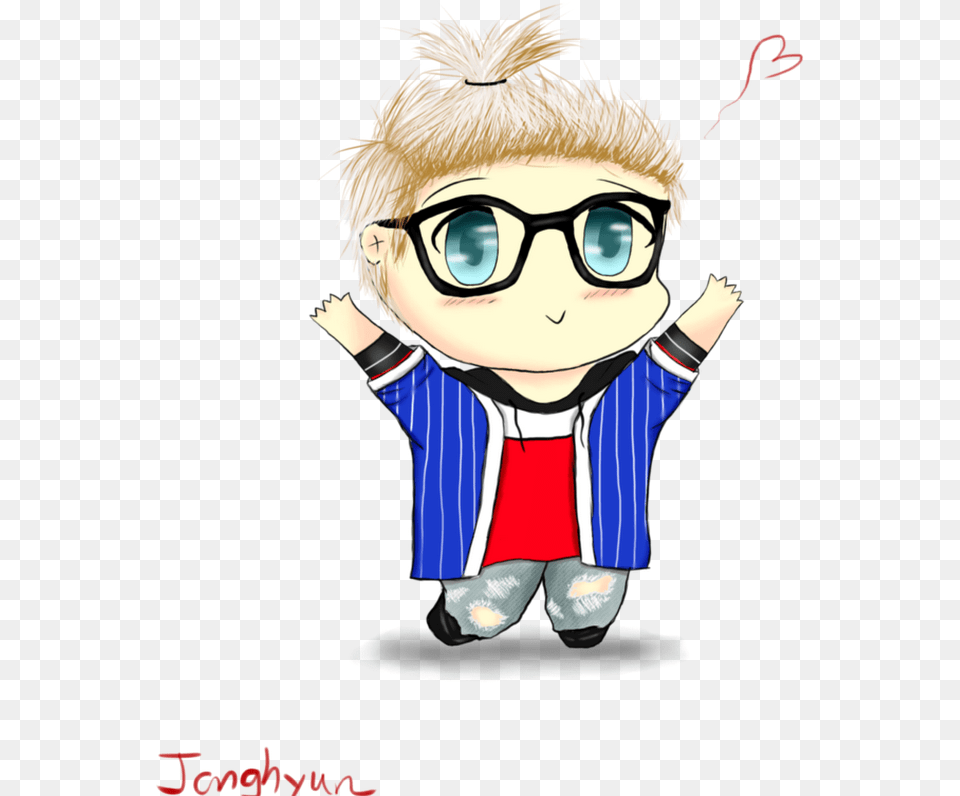 Fanart De Shinee Los Amo Chibi Jonghyun, Book, Comics, Publication, Baby Free Png