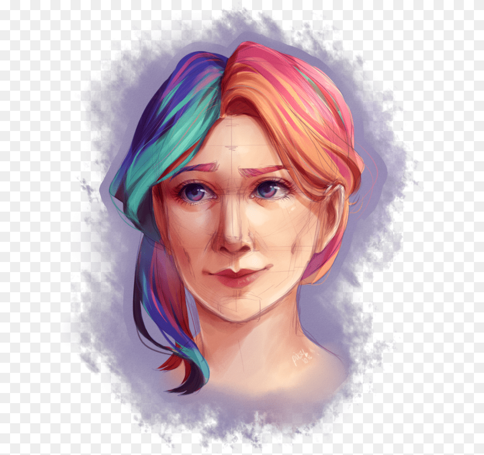 Fanart Of Drawings Rainbow Painting, Adult, Portrait, Photography, Person Png Image