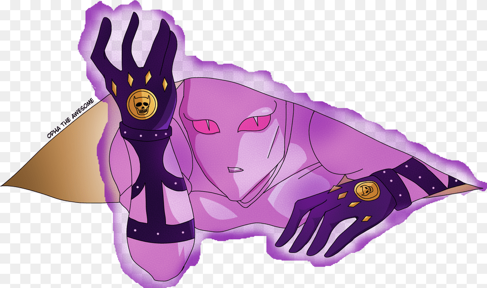 Fanart Oh No Killer Queen Has Already Touched Your Device Fictional Character, Purple, Book, Comics, Publication Png Image