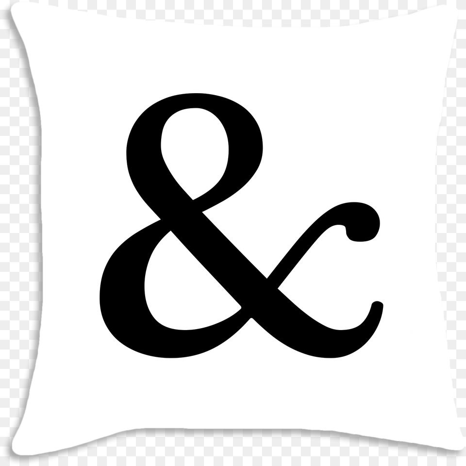 Fancy Ampersand Jackie Michel, Cushion, Home Decor, Pillow, Symbol Free Transparent Png