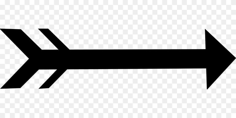 Fancy Arrow Image, Gray Png