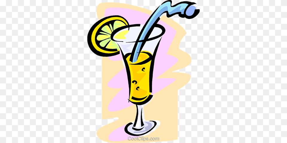Fancy Cocktail With A Straw Royalty Vector Clip Art, Alcohol, Beverage, Glass, Smoke Pipe Png Image